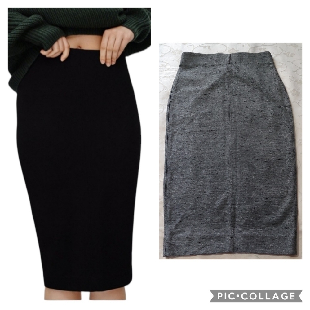 Aritzia Wilfred Lis Pencil Skirt - Sz Small, Charcoal Gray